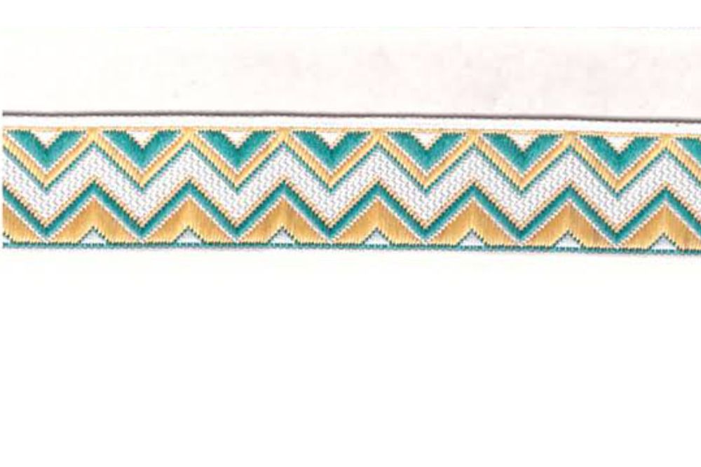 Тесьма жаккард, с1852, рис.9525, ш. 2,2 см