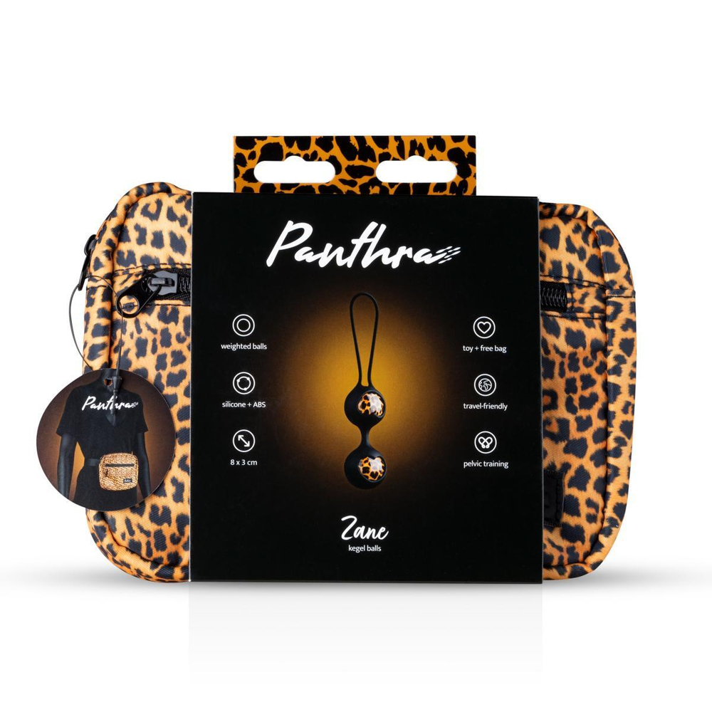 Вагинальные шарики Panthra Zane Geisha Balls (Цвет: черный с леопардовым)