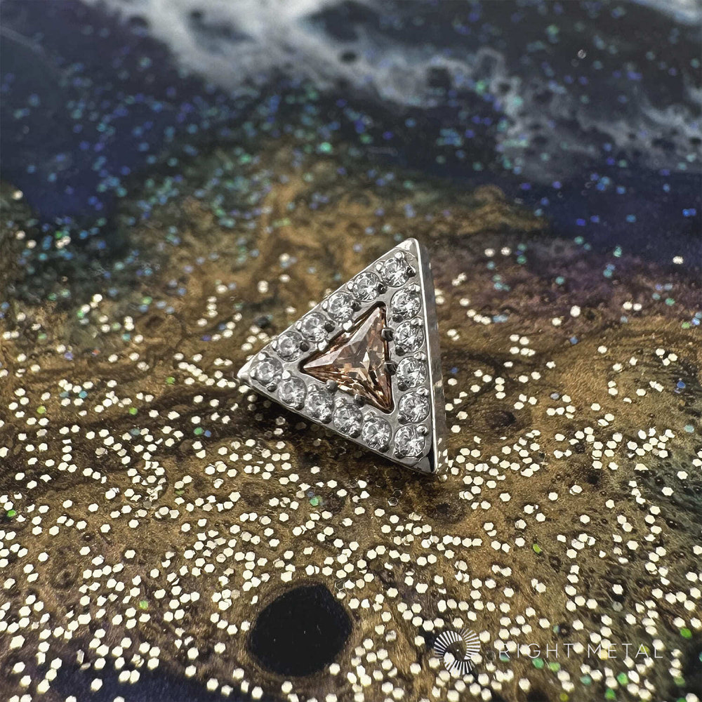 Shine Triangle Champagne & Crystal-