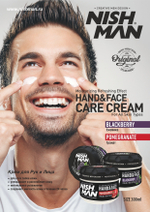 Nishman Hand & Face Care Cream Blackberry - Крем для рук и лица Ежевика 300 мл