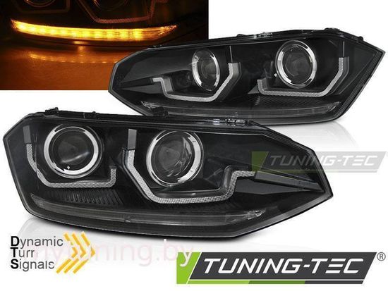 Фары передние VW POLO VI 2G 2017- SEQ LED BLACK
