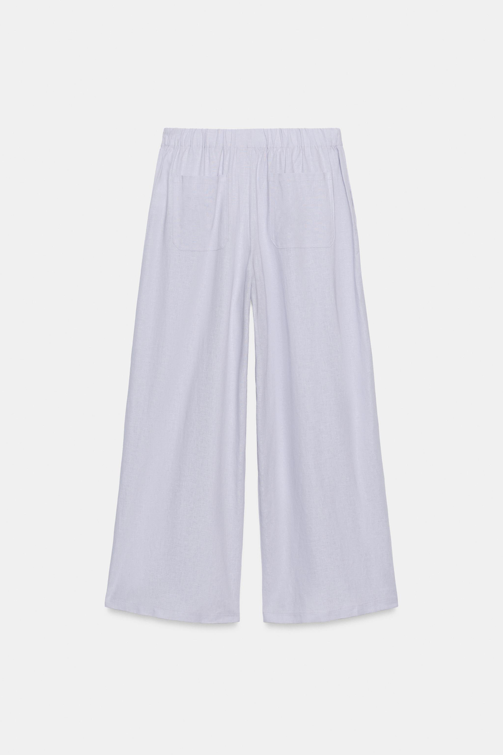 ШИРОКИЕ БРЮКИ ИЗ СМЕСОВОГО ЛЬНА С ЗАЩИПАМИ — ZARA