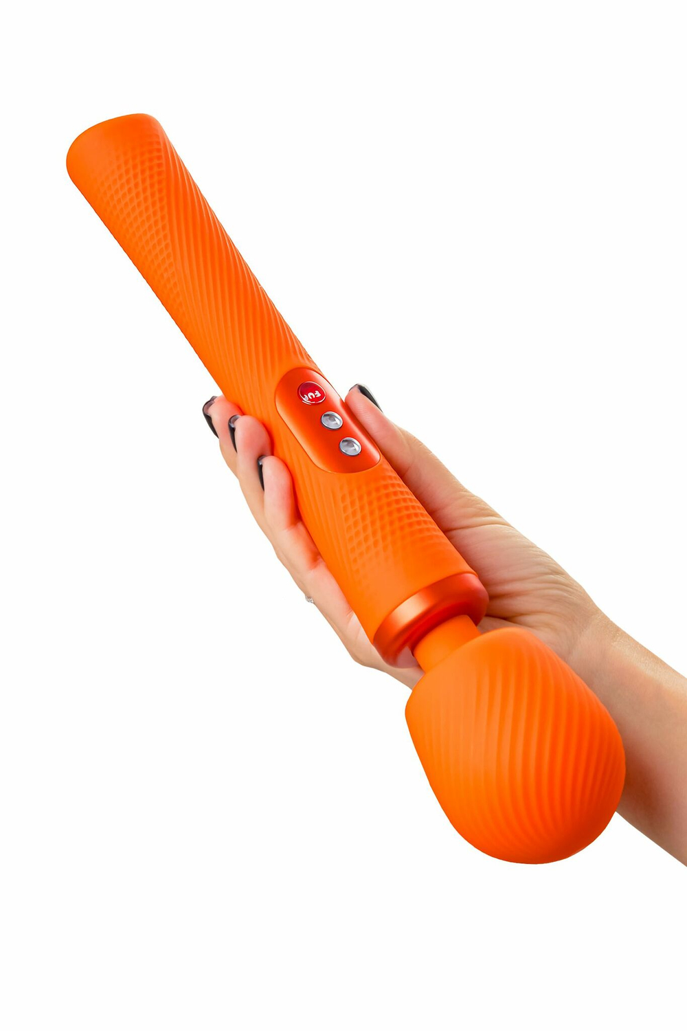 Оранжевый вибромассажер Vim Vibrating Wand - 31,3 см. (Цвет: оранжевый)