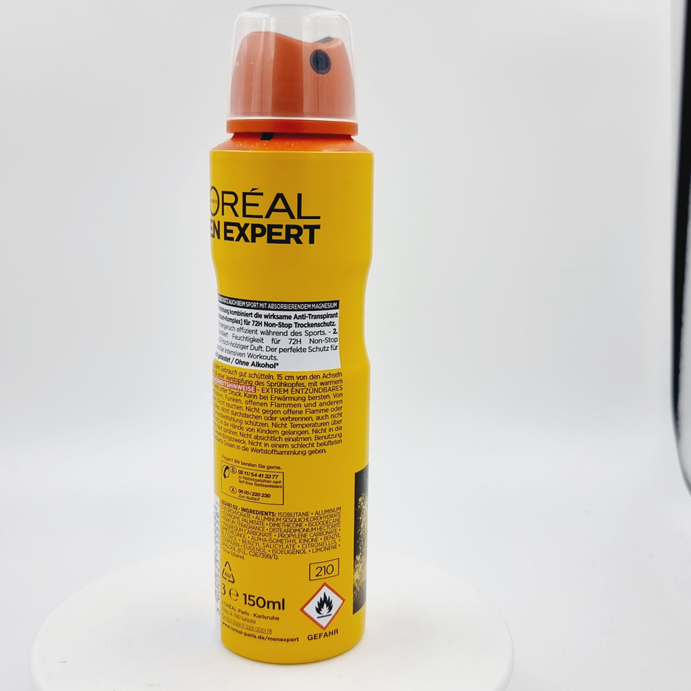 L'ORAL Дезодорант-спрей Men Expert Invincible Sport 72 ч для мужчин 150 мл (Франция)