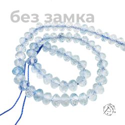Нить бусин с огранкой топаз 6 мм
