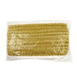 Тесьма отделочная металлизированная 22 мм, 18,29м (светлое золото)