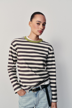 ZARA ФУТБОЛКА В ШИРОКУЮ ПОЛОСКУ, ПОЛОСКИ