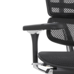 Кресло FALTO Ergohuman Luxury 2 с подножкой ( чёрный каркас /сетка чёрный T-168-B1 Black )