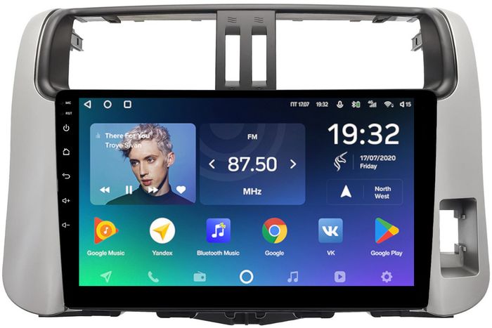 Магнитола для Toyota Land Cruiser Prado 150 2009-2013 (правый руль) - Teyes CC2 PLUS монитор 9" QLED, Android 10, Быстрая, SIM-слот