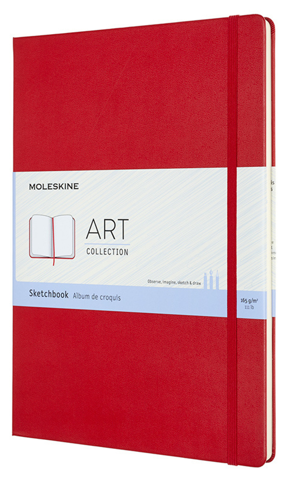 Блокнот для рисования Moleskine Art Sketchbook (ARTBF832F2) формат A4, 104 стр., твердая обложка, красный