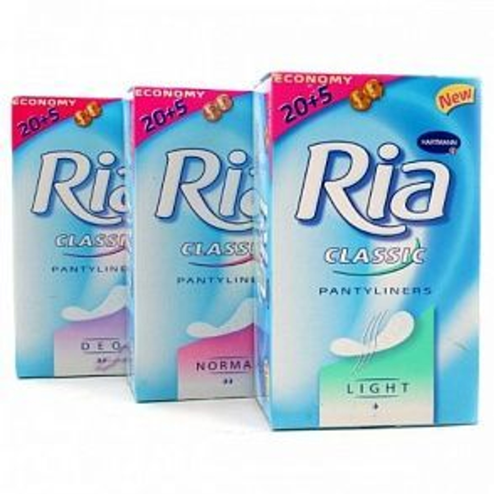 Ria Slip Classic Sanitory Towels, жен.ежеднев.прокладки 25 шт, Нормал