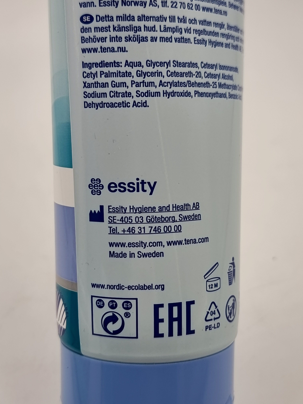 Tena ProSkin Моющий крем Wash Cream 3 в 1 (очищает, увлажняет, защищает), 250 мл (из Финляндии)