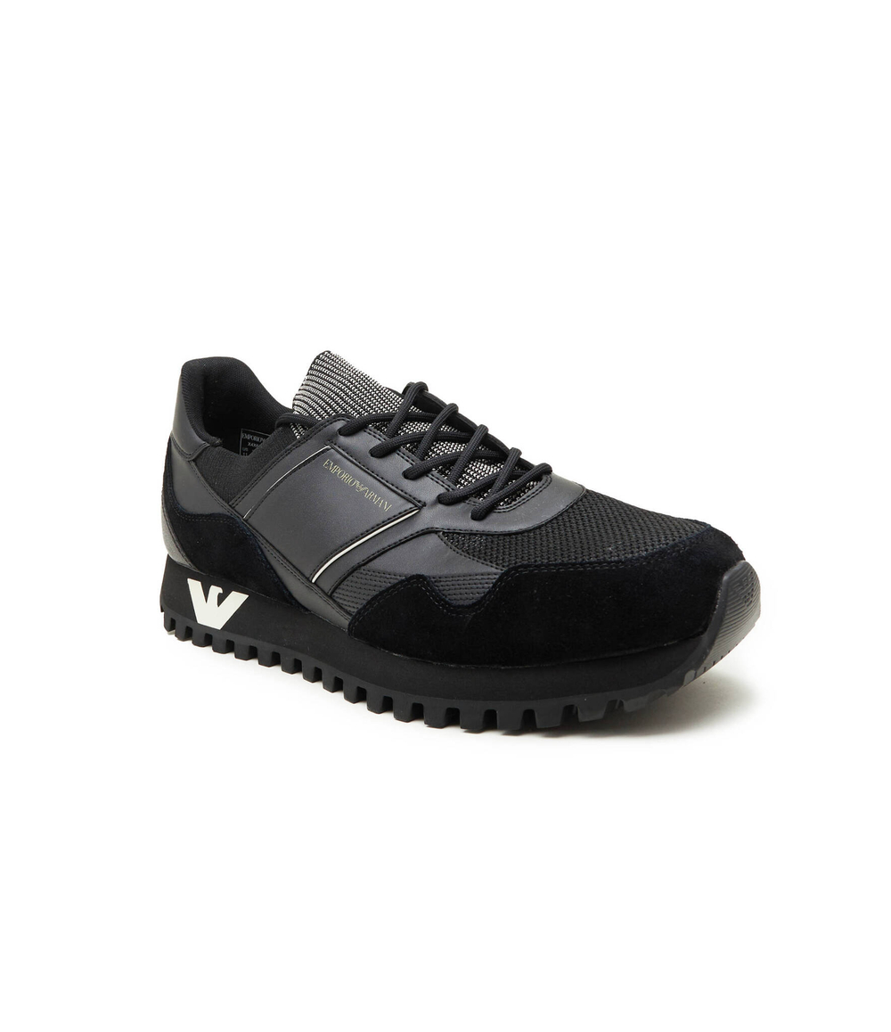 Кожаные кроссовки Emporio Armani - черный(X4X616 XN632)
