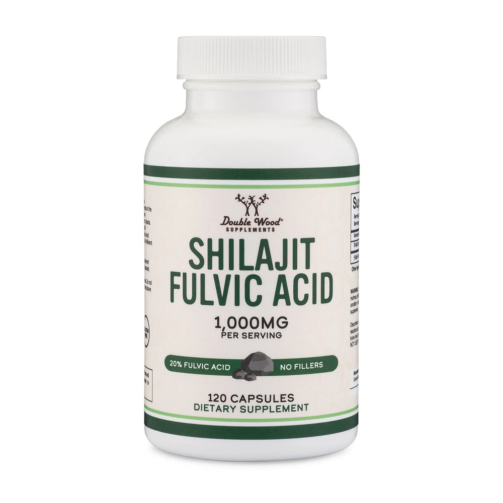 Double Wood Supplements - Shilajit Resin - 120 x 500 mg capsules
