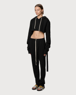 RICK OWENS DRKSHDW ХУДИ ЧЕРНАЯ ЖЕНСКАЯ УКОРОЧЕННАЯ