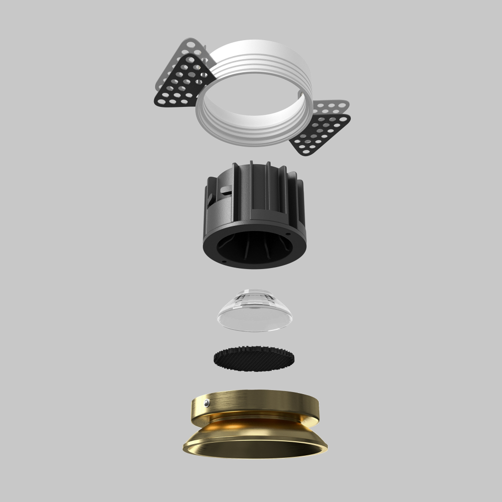 Встраиваемый светодиодный светильник Maytoni Round DL058-12W3K-TRS-BS