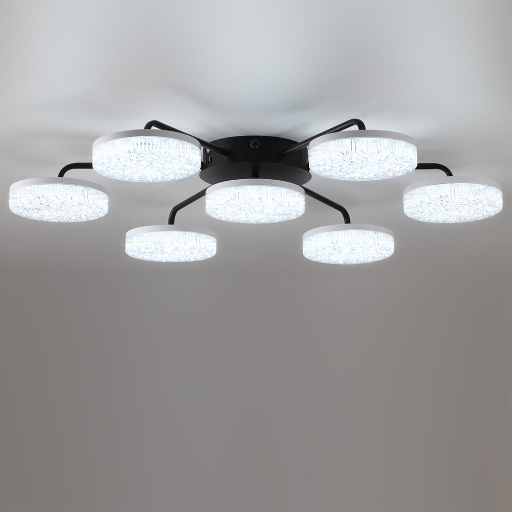 8236/7CL LEDIO LN25 000 черный, металл/акрил Люстра потолочная с ПДУ LED 90W 3000-6000К 220V DIDANA