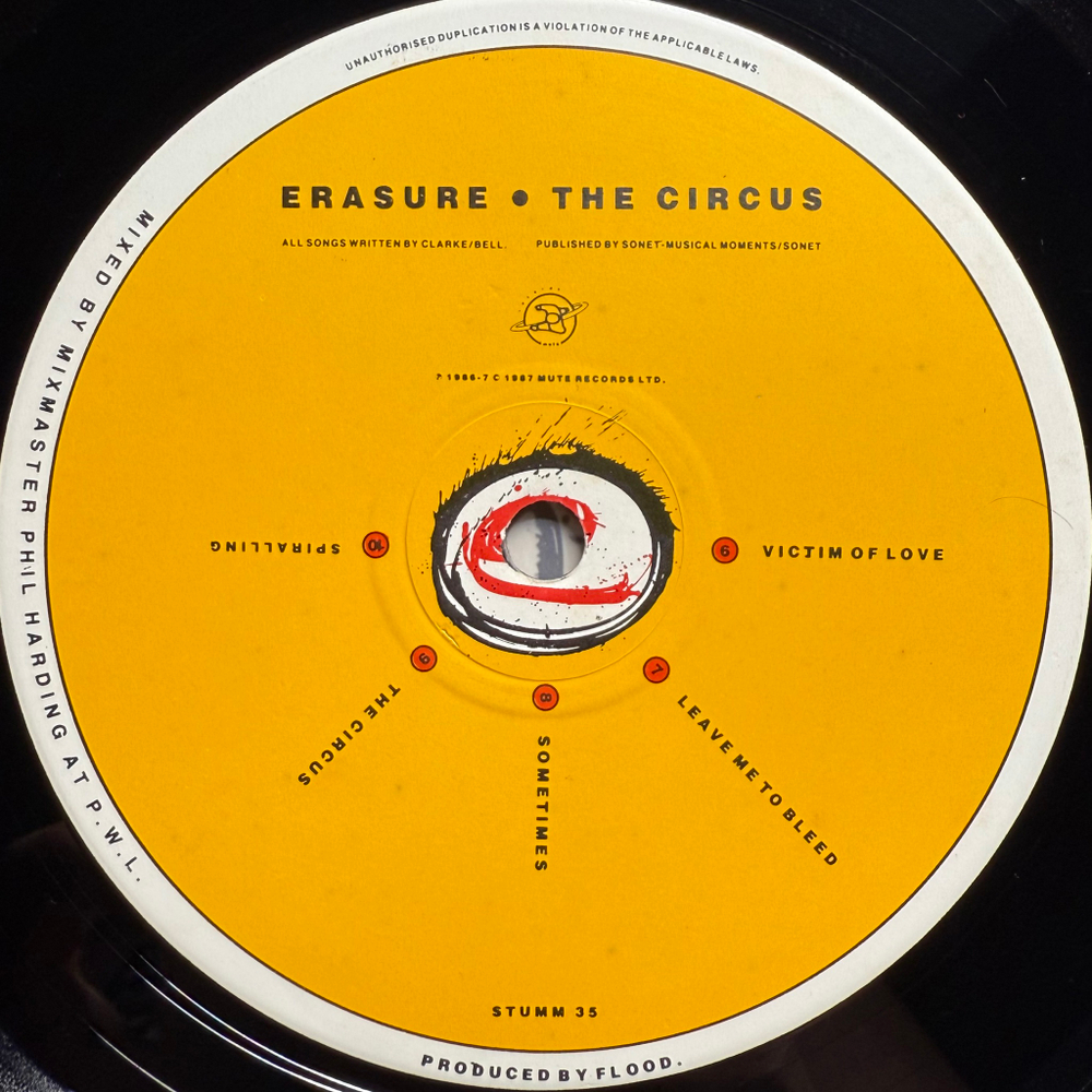 Erasure ‎– The Circus (Англия 1987г.)