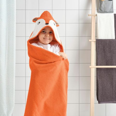 Полотенце банное детское IKEA BRUMMIG (БРУММИГ), Оранжевый, 70х140 см