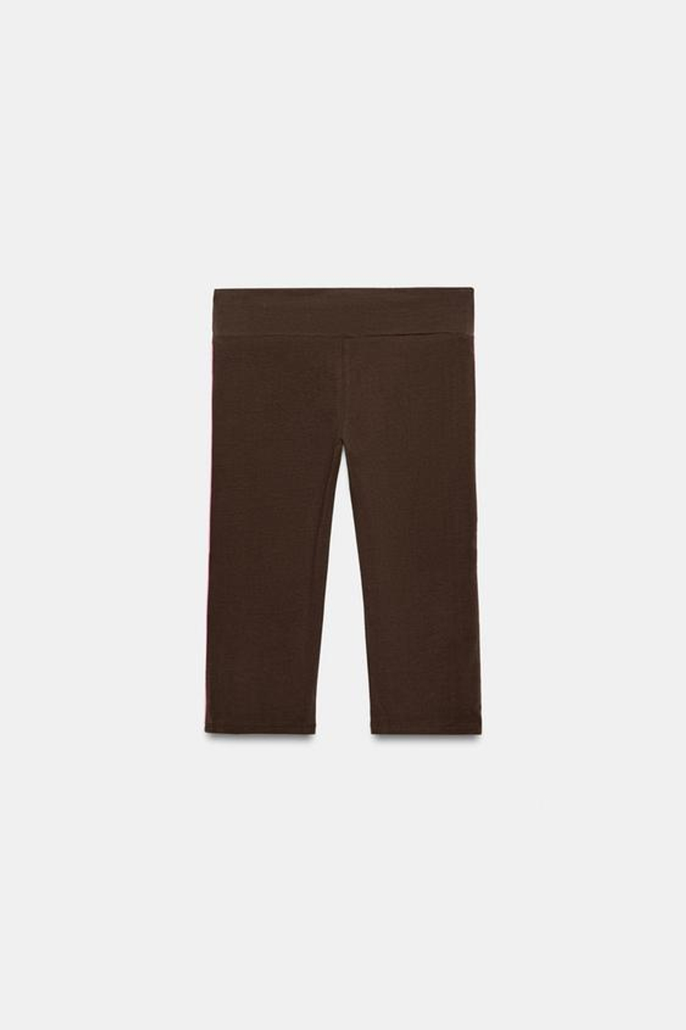 ZARA ЛЕГИНСЫ КАПРИ С ЛАМПАСАМИ, ТЕМНО-КОРИЧНЕВЫЙ