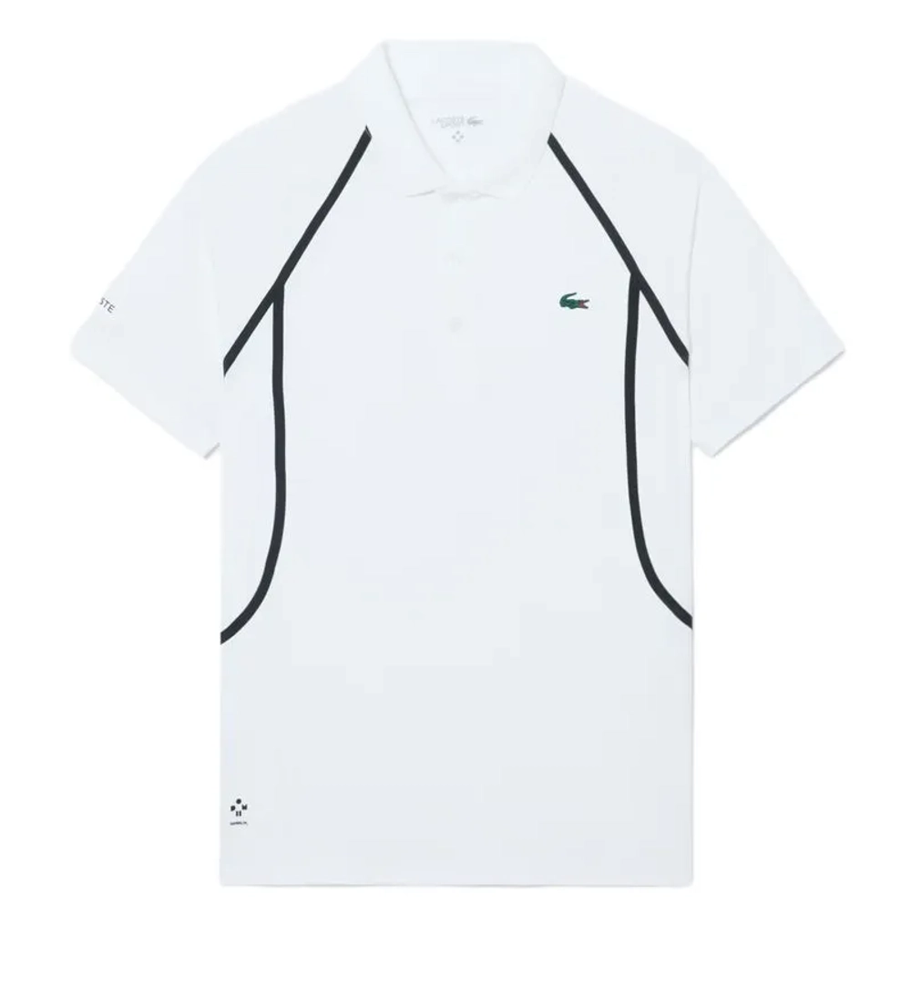 Мужское теннисное поло Lacoste Tennis x Daniil Medvedev - white