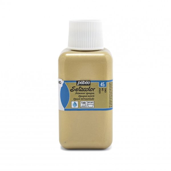 Краска для ткани непрозрачная Setacolor Opaque 250 мл, 296-045 золотое мерцание, Pebeo, 296-045
