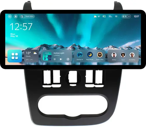 Магнитола для Lada Largus 2012-2021 - Teyes CC4 монитор 12.3" 2K QLED + рамка 9, Android 14, Быстрейшая, Snapdragon 680, DSP, CarPlay, 4G SIM-слот