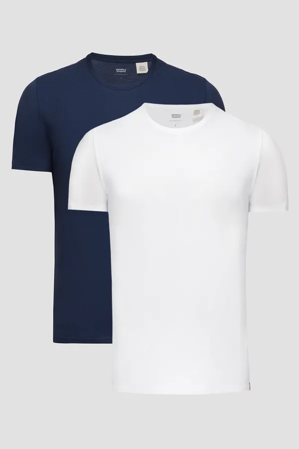 Футболка мужская (2 шт.) LEVI'S SLIM 2PK CREWNECK 1 2 PACK SLIM CREW NAVY