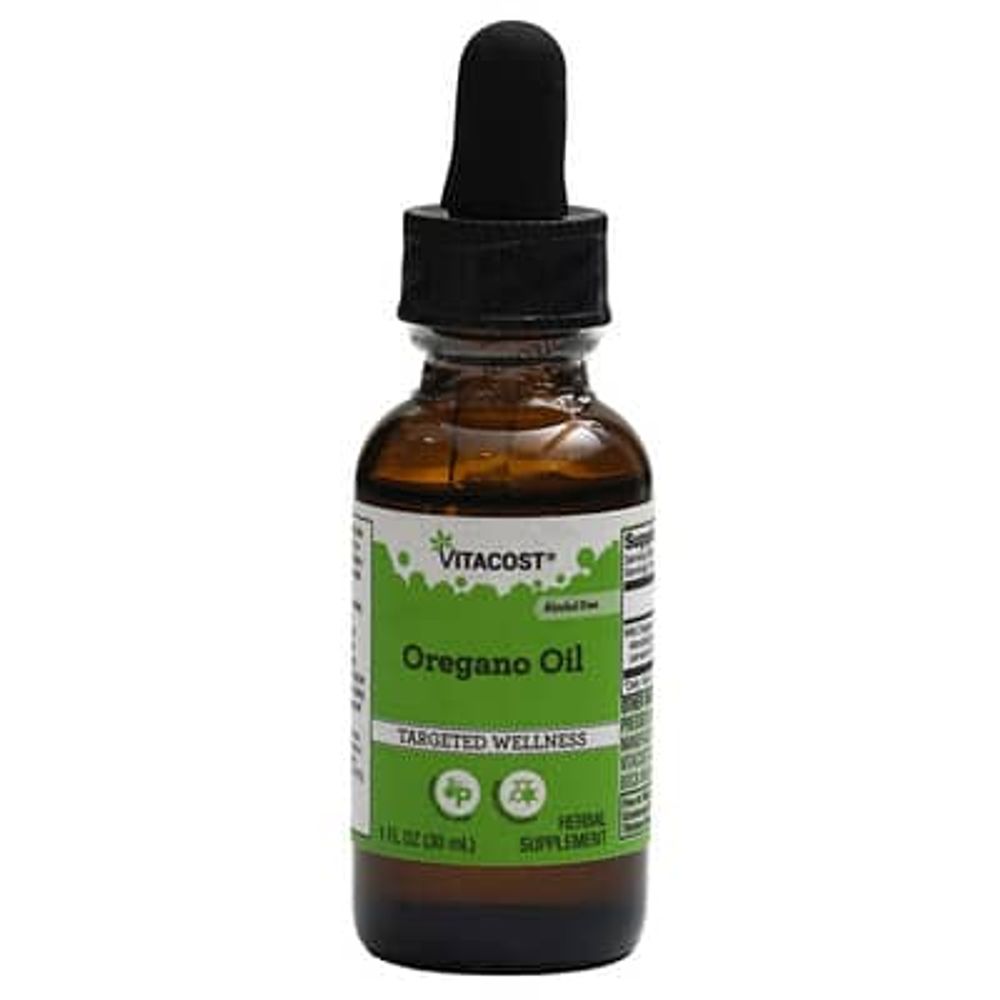 Vitacost, масло орегано, без спирта, 30 мл (1 жидк. унция)