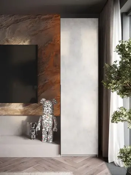 Шкаф распашной Soho, серый, с полками, 61 см