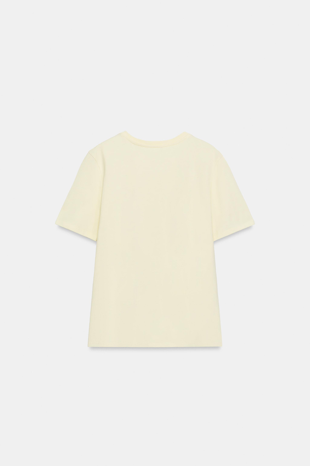 ZARA ФУТБОЛКА С ЦВЕТОЧНЫМ РЕЛЬЕФОМ, ЖЕЛТЫЙ