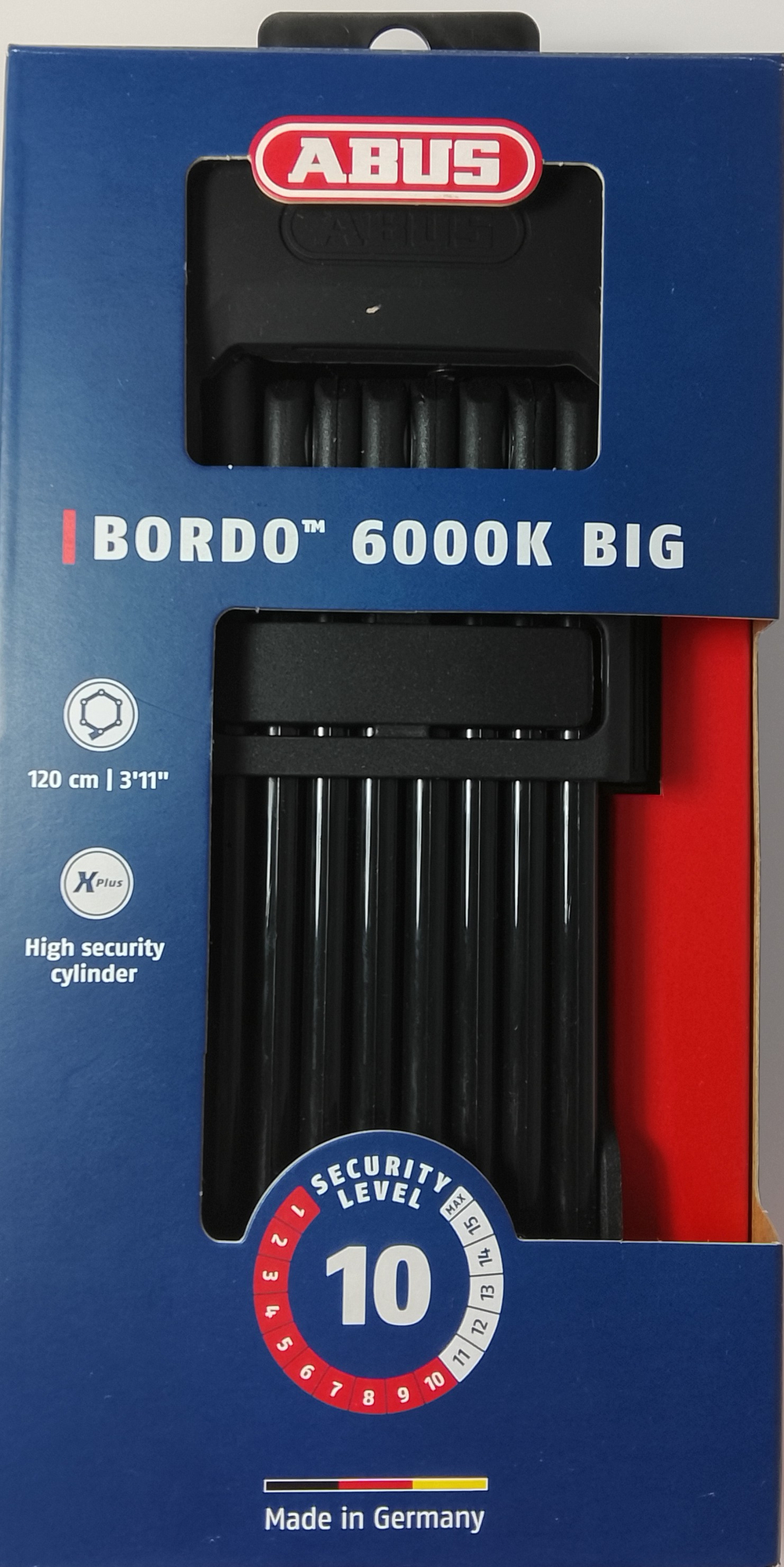 Замок ABUS 6000K/90 Черный SH BORDO Big