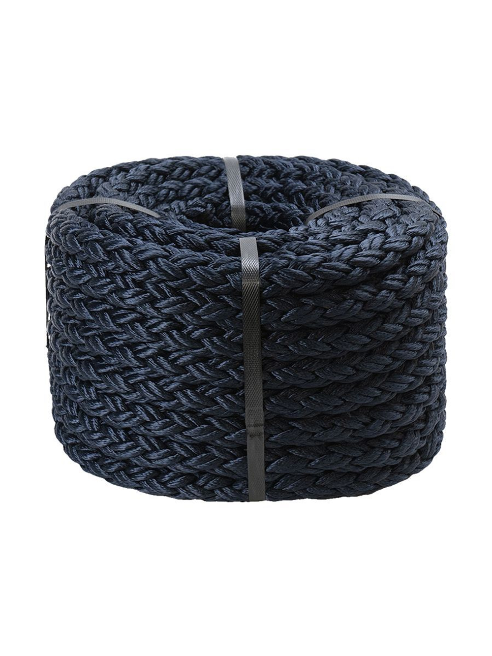 Канат плетеный швартовый 12-и прядный Sail Master Dock Line К12, 26,0 мм, темно-синий Navy Blue, 6800 кг, 25 м, бухта