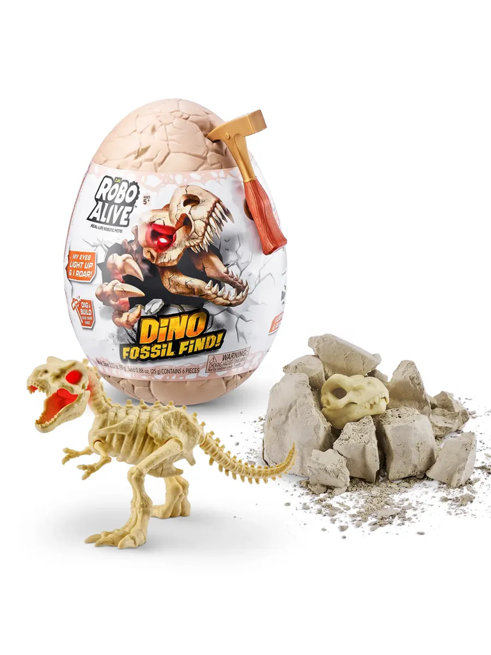 Игрушка слайм ZURU Robo Alive — Dino Fossil 71115UQ1 | зуру набор-сюрприз динозавр с раскопками и световыми эффектами 5+
