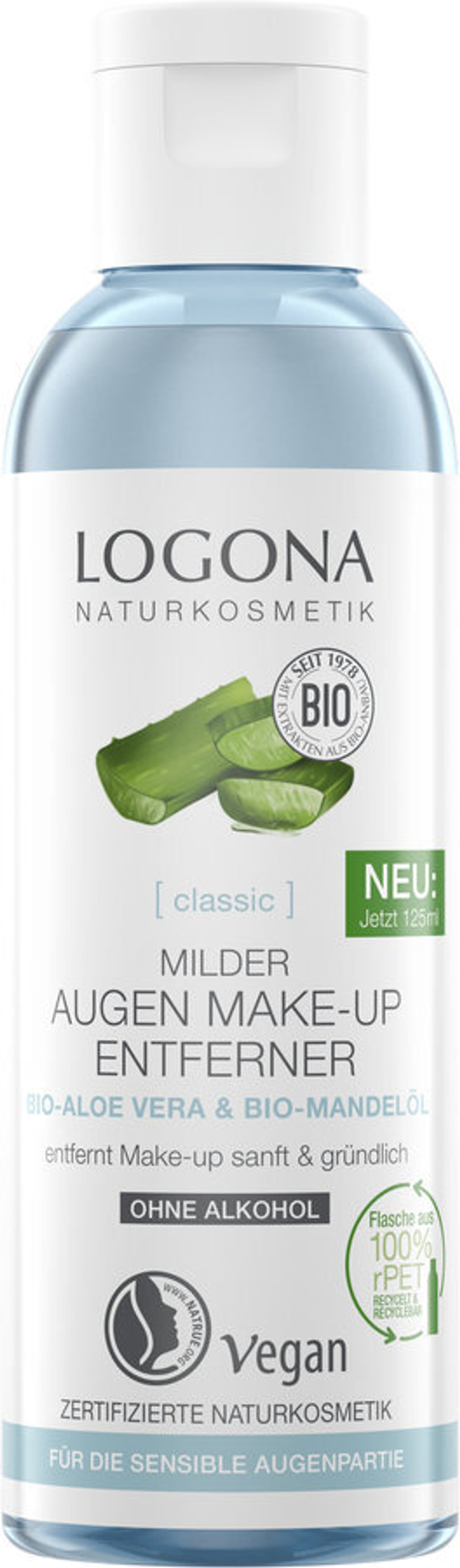 Средство для снятия макияжа с глаз Mild Eye Make-up Remover Logona, 125 мл