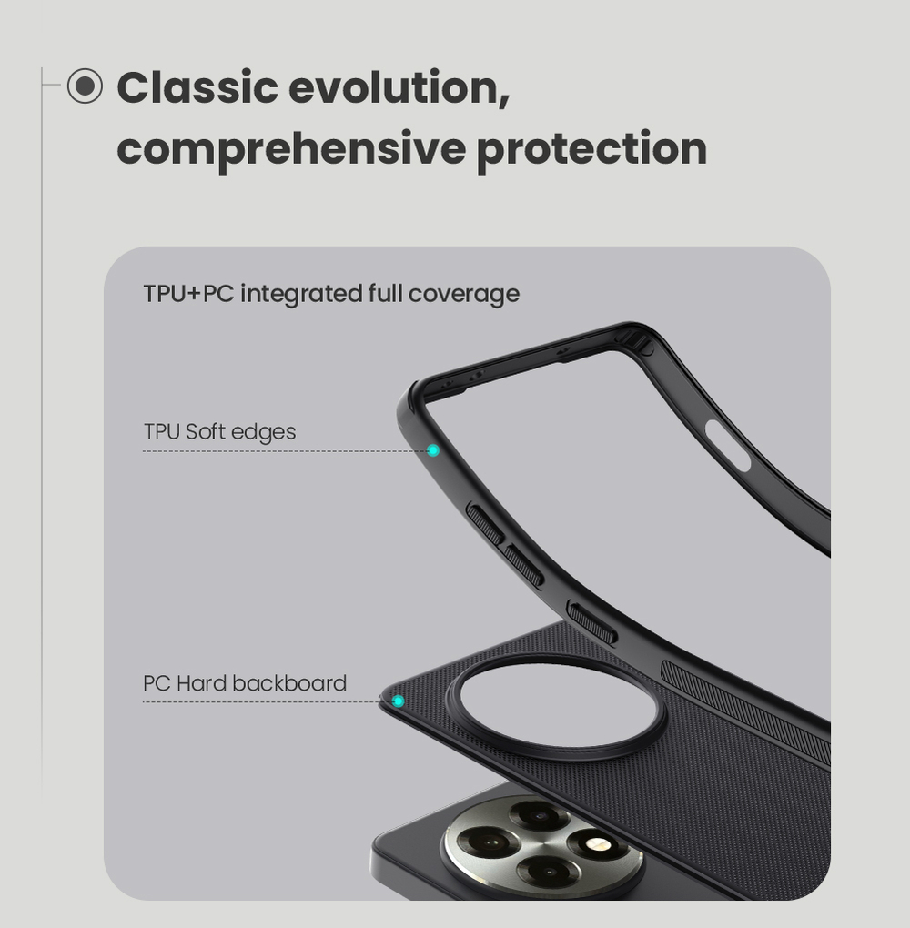 Усиленный противоударный чехол от Nillkin для OnePlus 13R, OnePlus Ace 5 и 5 Pro, серия Super Frosted Shield Pro
