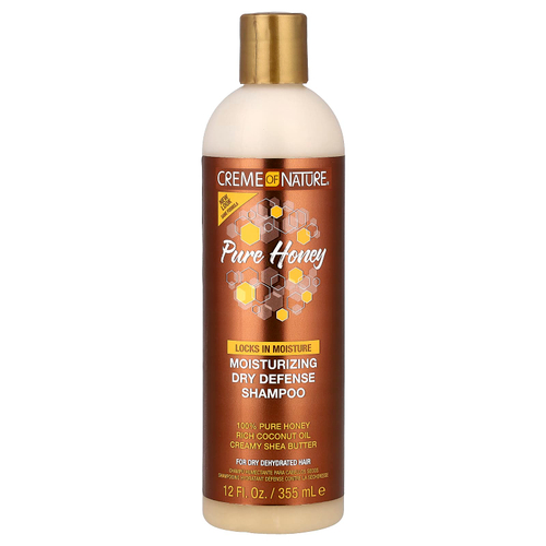 Creme Of Nature, Pure Honey, увлажняющий шампунь для сухой защиты, для сухих и обезвоженных волос, 355 мл (12 жидк. унций)