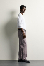 БРЮКИ STRAIGHT FIT С ЭФФЕКТОМ ПОТЕРТОСТИ — ZARA