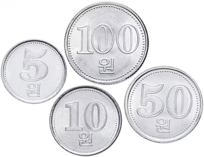 Набор монет 2005 Северная Корея (4 шт)
