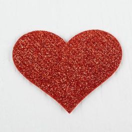 Сердечки декоративные, набор 12 шт, размер 1 шт 5*4 см, цвета Микс