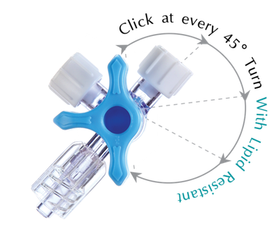 Коннектор инфузионный трехходовой POLYMED Polyway Pro Click (Lipid Resistant), 100 шт.