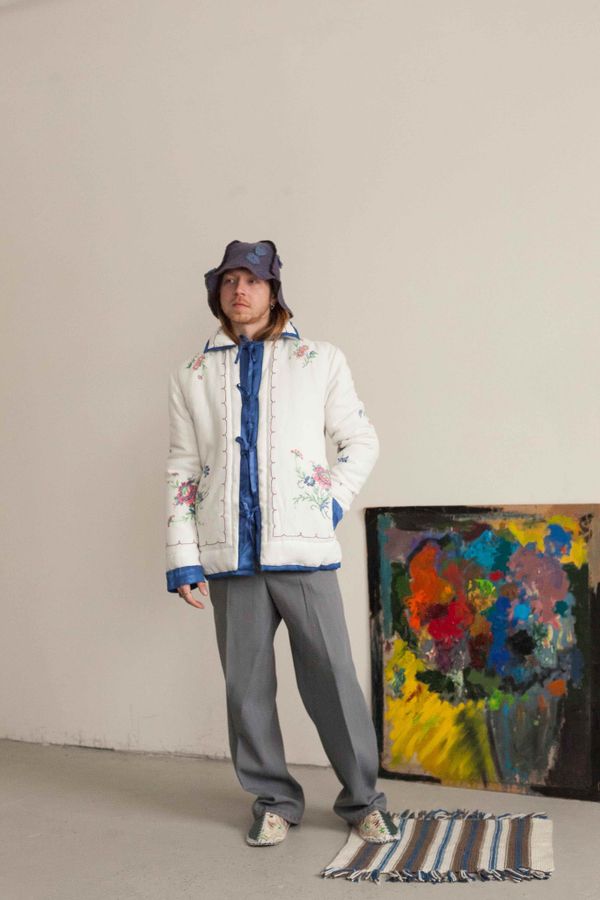 Куртка Ocean Blue Silk Puffer Jacket - фото 2