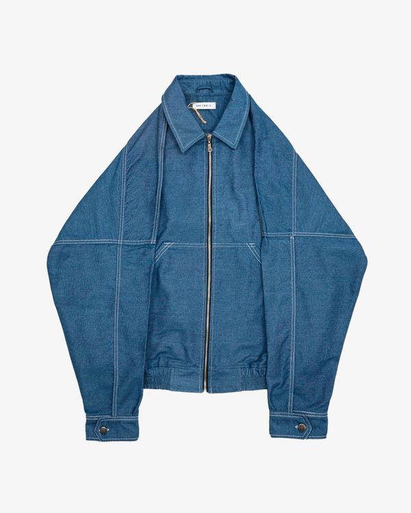 Куртка Zip-Up Shirt Jacket Denim Blue - фото 5