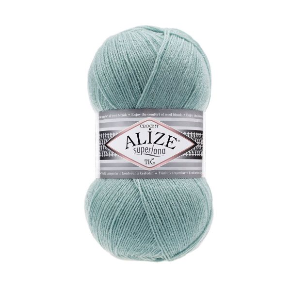 Пряжа Alize (Ализе) Superlana TIG / уп.5 мот. по 100 г, 570м, 463 мята A
