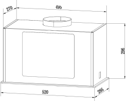 Кухонная встраиваемая вытяжка Weissgauff Aura 850 WH (424920)