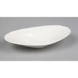 Блюдо для подачи 26,8*15,3 см h4,6 см 500 мл Asymmetry овальное белое фарфор P.L. Proff Cuisine [4]