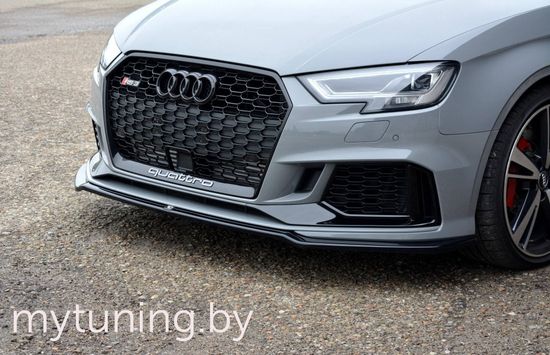 Сплиттер бампера переднего для AUDI RS3 8V Sedan (17-...)