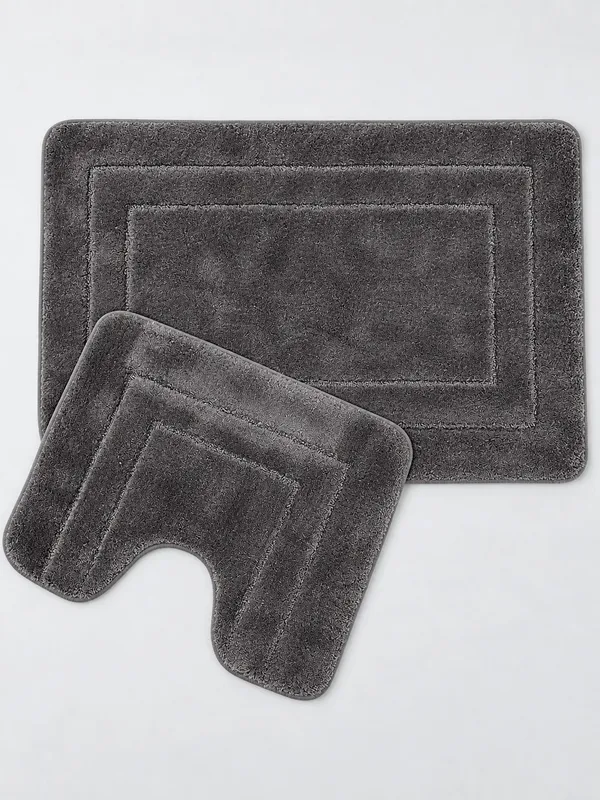 Коврик для в/к Zalel Exclusion 60x100+50*60 dark grey 1/12 (BLUE)