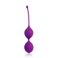 Фиолетовые двойные вагинальные шарики 3см с хвостиком Bior Toys Cosmo CSM-23008
