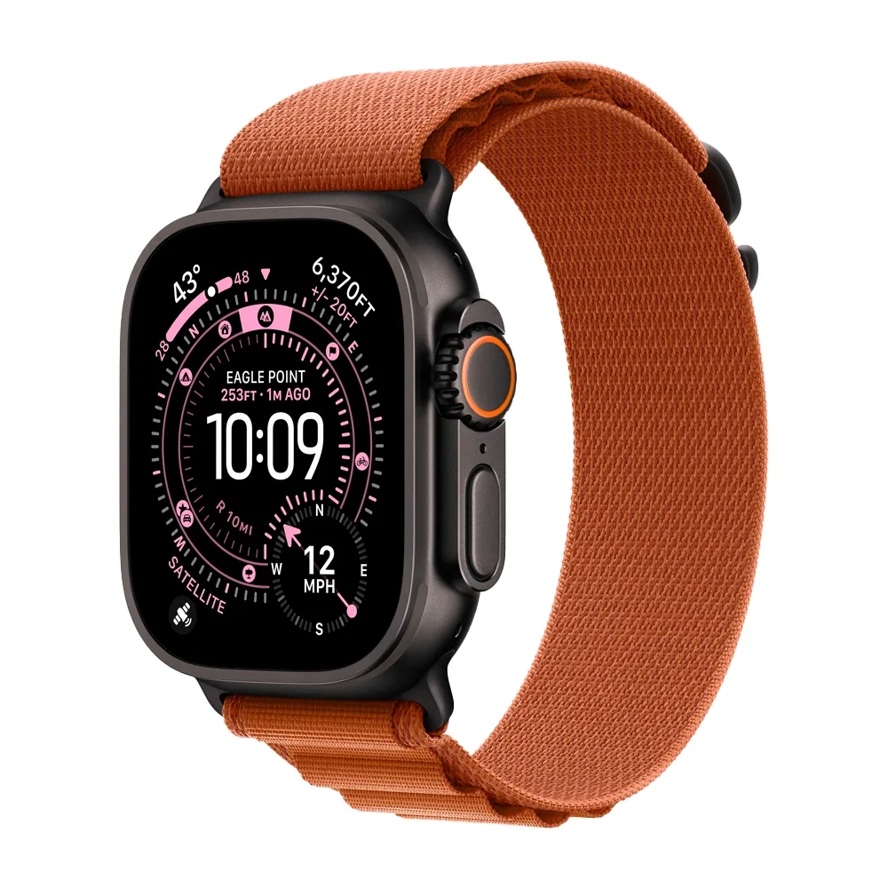 Умные часы Apple Watch Ultra 3 (2025) GPS + Cellular, 49mm, Black Titanium Case with Terra Cotta Alpine Loop, M